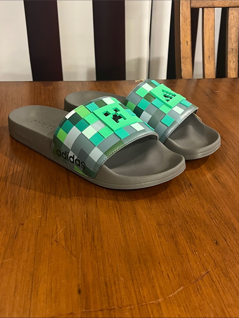 Adidas Adilette Shower Minecraft Slides Sandals Shoes HQ2585 Mens Sizes